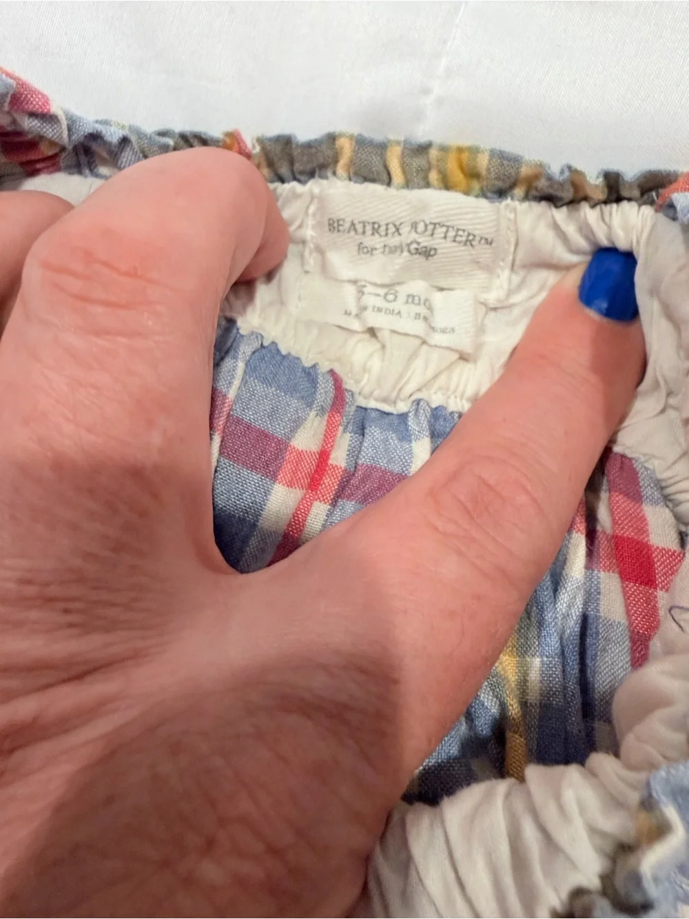 Baby Gap Beatrix Potter Plaid Smocked Dress 3-6M